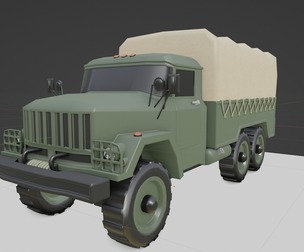 lowpoly army truck