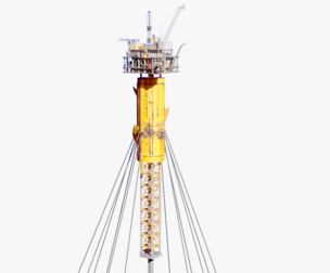 Aged SPAR Leg Oil Rig