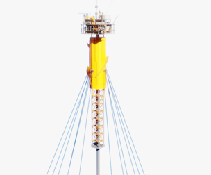 Spar Leg Oil Rig
