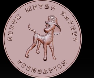 3D STL Bas-Relief Dog Emblem