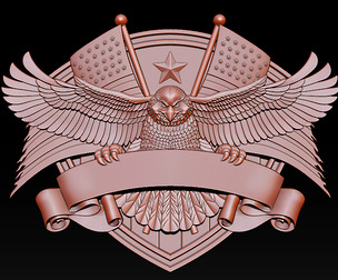 3D STL MODEL FOR CNC COAT OF ARMS