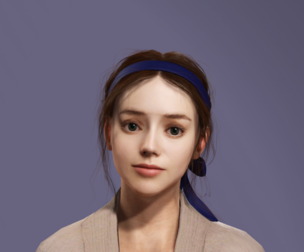 Realistic Female Bathrobe Fully Rigged with Facial Expressions low-poly 3d model