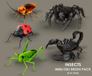 Insects Collection IMM/Obj Brush Pack 5 in One