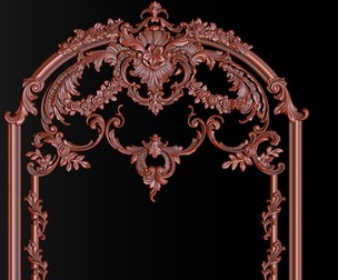 Ornamental Relief CNC Model for Wooden Doors and Wall Panels