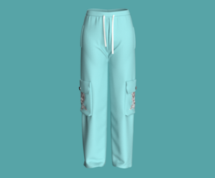 Girls Pocket Plazo Pant | Marvelous / Clo3d / obj / fbx