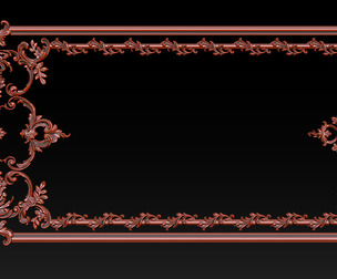Ornamental Relief CNC Model for Wooden Doors and Wall Panels 1C