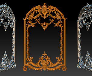 Ornamental Relief CNC Model for Wooden Doors and Wall Panels 3A