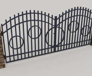 Gates with brick pillars