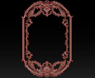 Ornamental Relief CNC Model for Wooden Doors and Wall Panels 3B