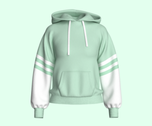 Girls Hoodie Shirt With Pocket | Marvelous / Clo3d / obj / fbx