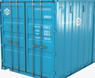 Intermodal Shipping Container 10-Foot-Long Blue