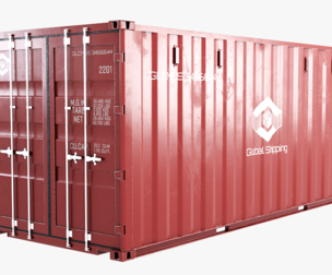 Intermodal Shipping Container 20-Foot-Long - Red