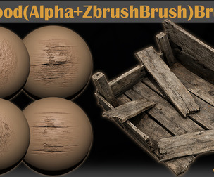 ZBrush wood Sculpting Brushes & Alphas – Production Ready