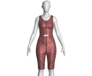 Ladies Bodysuit With Short Pant | Marvelous / Clo3d / obj / fbx