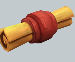 Stylized Low poly Scroll 3D Model Printable Item 3D print Model 3D print model