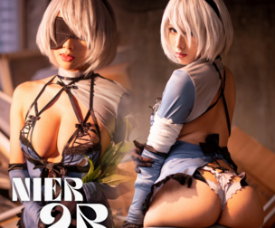 NieR: Automata 2B KAINE Kitten Lingerie Hane Ame
