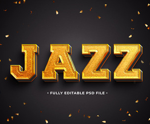 Jazz PSD Fully Editable Text Effect. Layer Style PSD Mockup Template