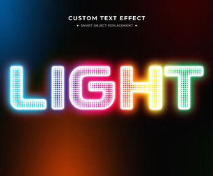 Neon Light PSD Fully Editable Text Effect. Layer Style PSD Mockup Template