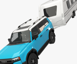 Toyota Land Cruiser 250 and Camping Caravan