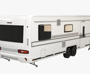 Long 2-Axle Camping Caravan
