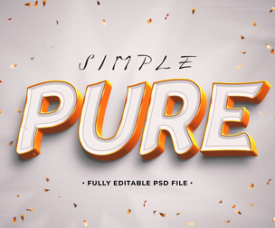 Pure PSD Fully Editable Text Effect. Layer Style PSD Mockup Template