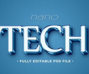 Tech PSD Fully Editable Text Effect. Layer Style PSD Mockup Template