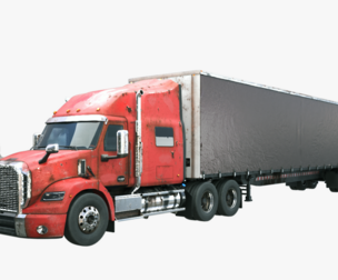 Used Aged Semi Truck Sleeper Cab with Curtain Trailer