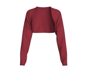 Girls Long Sleeve Shrug Cropped Sweater | Marvelous / Clo3d / obj / fbx