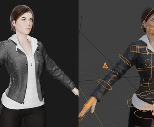 Seren - Modern Casual Wear Character  Rigged 3D Model