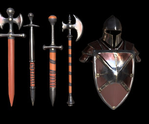 Medieval Weapon & Armor Set – High Quality PBR Game Assets