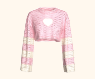 Girls Crop Sweater With Fur | Marvelous / Clo3d / obj / fbx