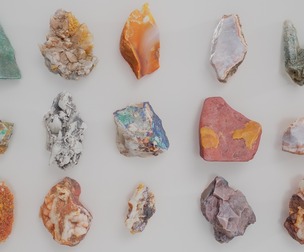15 3D Scanned Small Rocks Collection 1