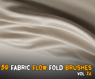 50 Fabric Flow Fold Brushes - Vol 26