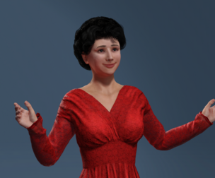 Realistic Fashion Asian Female Character Fully Rigged Facial low-poly 3d model