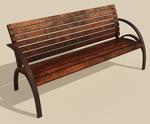City bench old