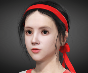 Realistic Asian beauty Fashion Model Rigged for UE5 Runway Walk low-poly 3d model