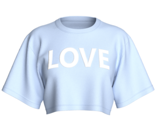 Girls Cropped Tshirt - LOVE | Marvelous / Clo3d / obj / fbx