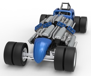 Vintage AWD Dragster Scale 1:25