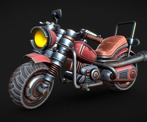 Stylized Motorcycle
