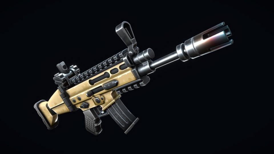 Assault Rifie Stylized Modern Assault Rifle
