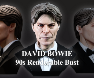 DAVID BOWIE 90s renderable bust