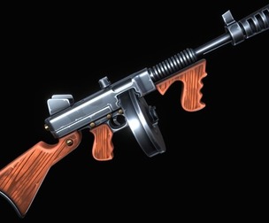 Stylized drum machine gun