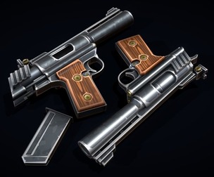 Stylized Automatic Magnum Pistol