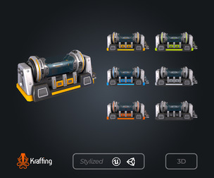 SCI-FI Reactor V1 - Futuristic Power Core – Game Ready