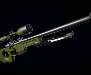 Stylized Bolt Action Rifle
