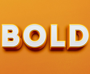 3D Bold. PSD Fully Editable Text Effect. Layer Style PSD Mockup Template