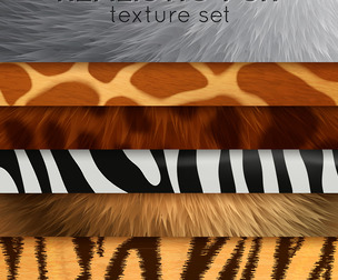 6 Realistic Animal Fur Textures, Tiger, Zebra, Leopard, Giraffe, Cheetah, Wolf Fur Pattern