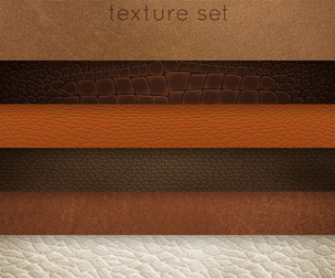 6 Realistic Leather Textures, Crocodile, Ostrich, Alligator, Cowhide, Snake, Lizard Skins Patterns