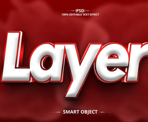 3D Layer. PSD Fully Editable Text Effect. Layer Style PSD Mockup Template