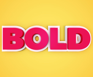 Bold. PSD Fully Editable Text Effect. Layer Style PSD Mockup Template